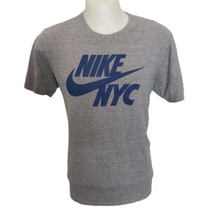 Nike Gray and Blue Short Sleeve Tee